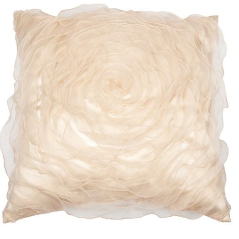 Image of Scatter Box Ribbon Ruffle Cushion - Natural