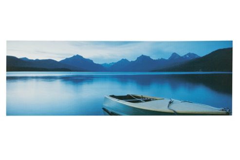 Image of Premier Housewares Boat On Lake Printed Canvas Art