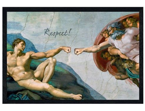 Image of Black Wooden Framed Respect! Poster