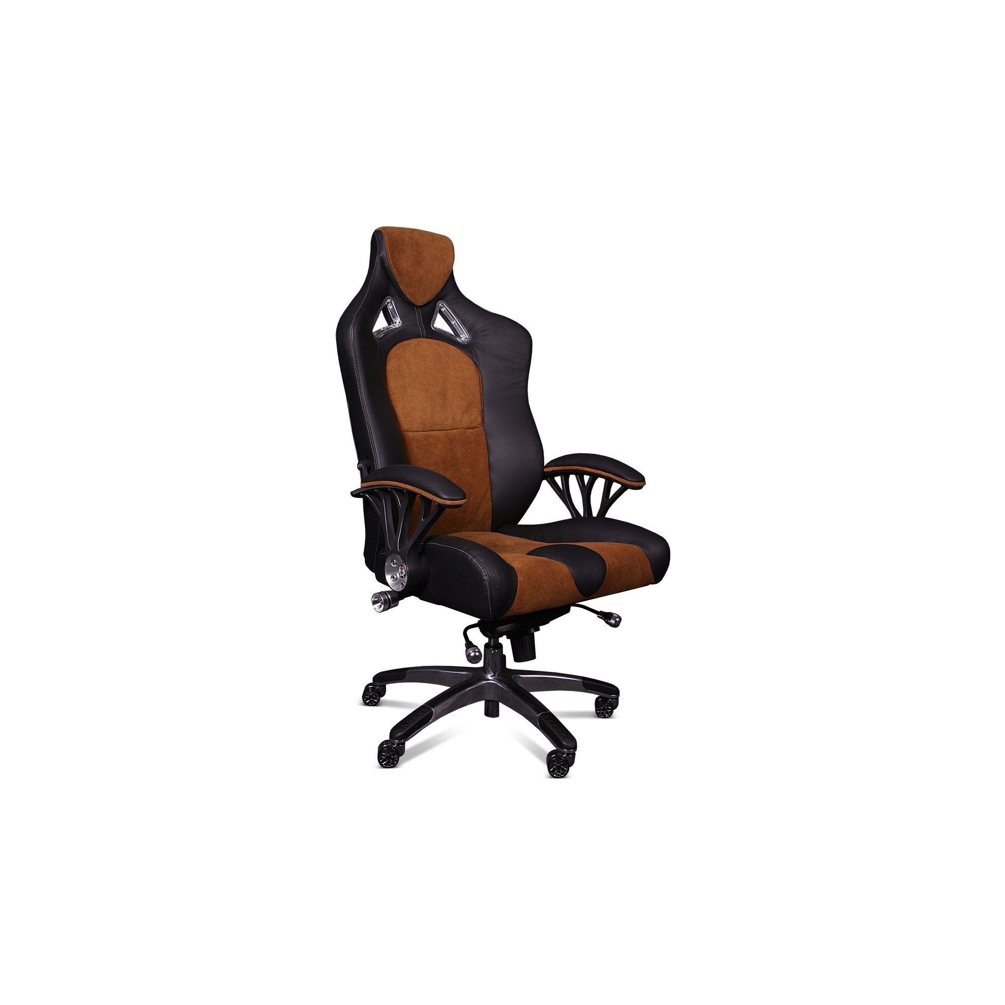 ProMech Racing Speed998 Upholstered  Office Racing Chair - Mustard Leather/Suede at Tesco Direct