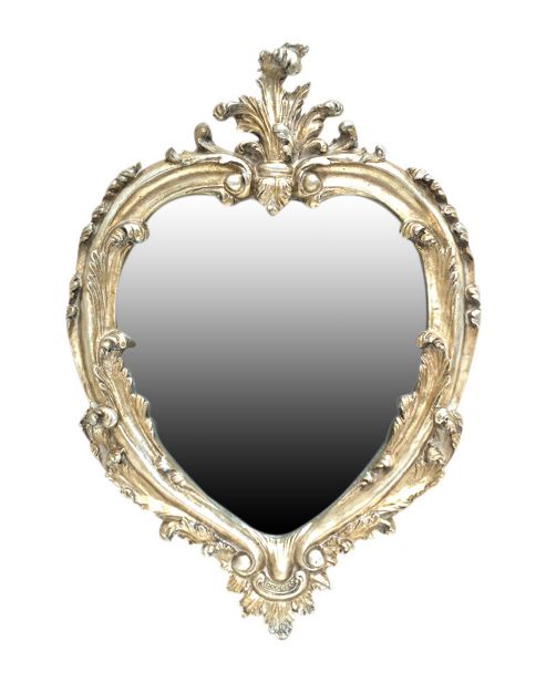 Image of Alterton Furniture Heart Mirror - Champagne Silver - 37 Cm H X 27 Cm W