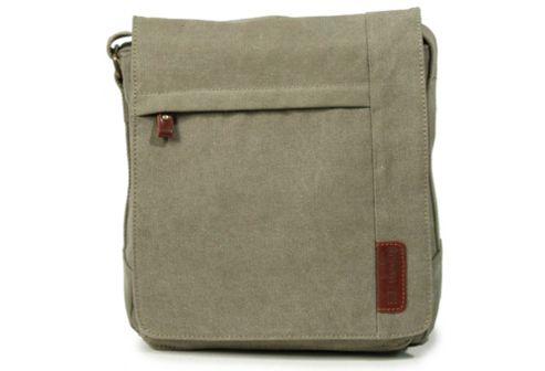 Image of Trp0219 Troop London Classic Canvas Across Body Bag Khaki