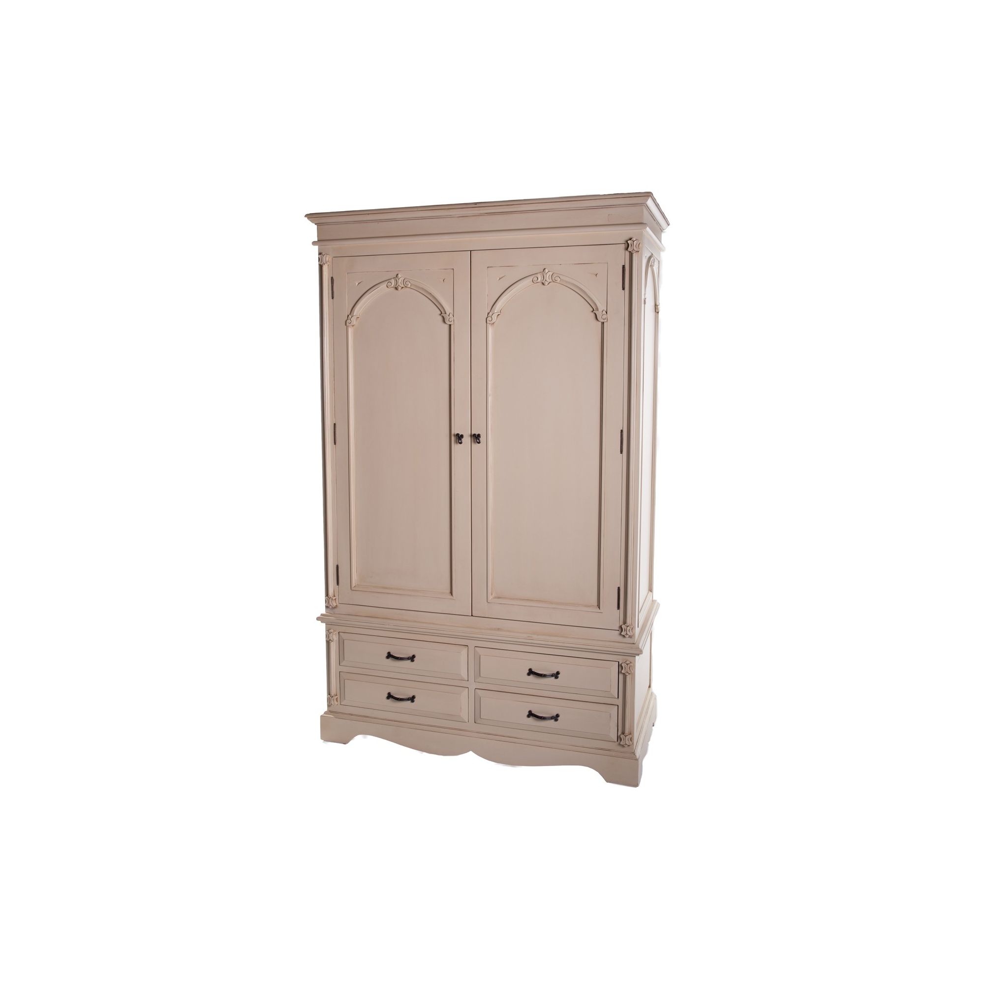 Thorndon Beverley Bedroom Double Wardrobe in Distressed Ivory at Tesco Direct