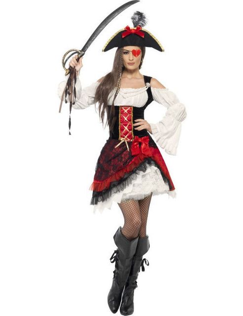 Image of Lady Pirate - Adult Costume Size: 12-14