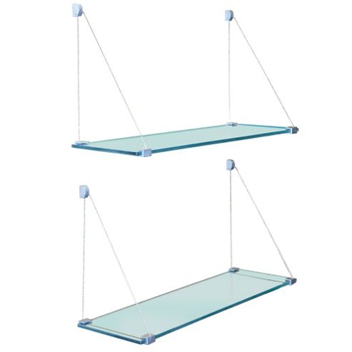 Image of Suspension - Glass Storage / Display Shelves - Pack Of Two
