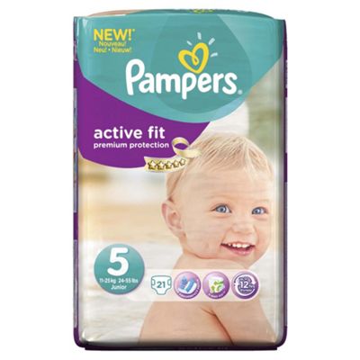 Pampers Active Fit Size 5 Carry Pack 21