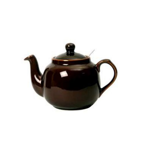 Image of London Pottery Farmhouse Filter Teapot, 6 Cup, Brown