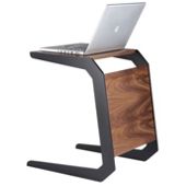 Alphason Walnut Laptop Table With Black Legs