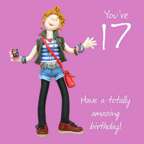 Image of Holy Mackerel Greeting Card - 17th Amazing Birthday Birthday Card