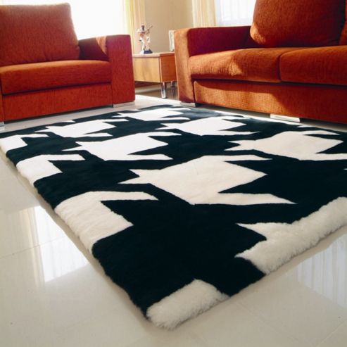 Image of Bowron Sheepskin Shortwool Design Vertigo Rug - 240cm H X 170cm W X 1cm D