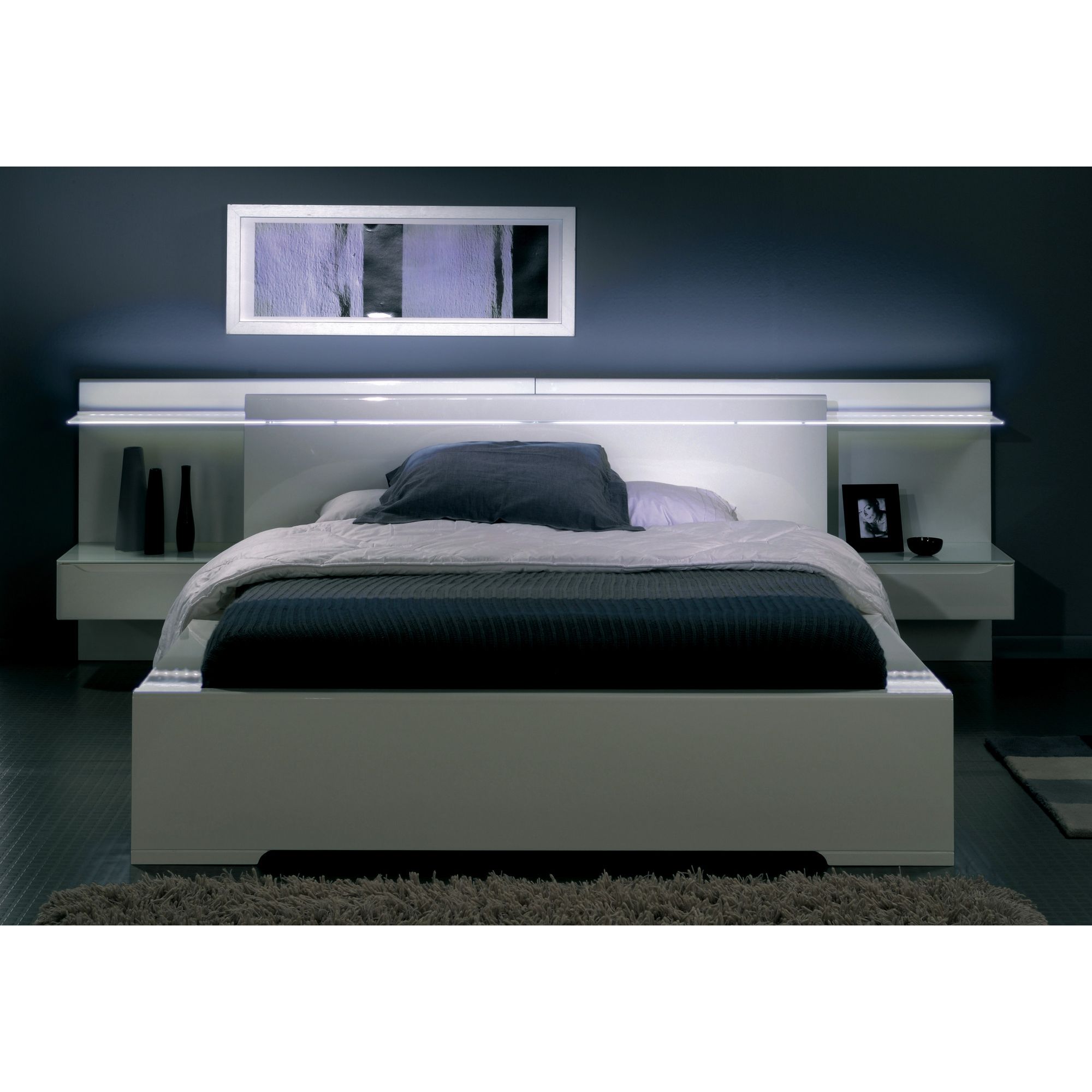 Parisot Ambynight Headboard in White - 85 cm x 133 cm x 37 cm at Tesco Direct