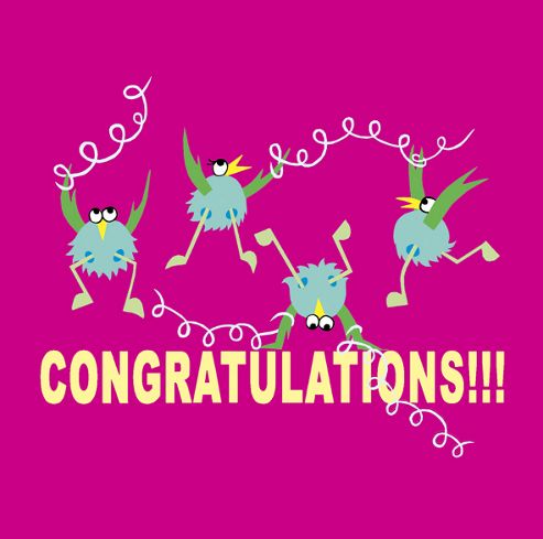 Image of Holy Mackerel Greetings Card- Congratulations Jumping For Joy