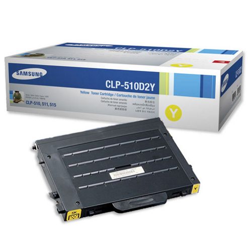 Image of Samsung Yellow Laser Print Cartridge For Clp-510 Series (2000 Pages)