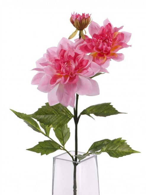 Image of Artificial 70cm Single Stem Multi Headed Pink Dahlia
