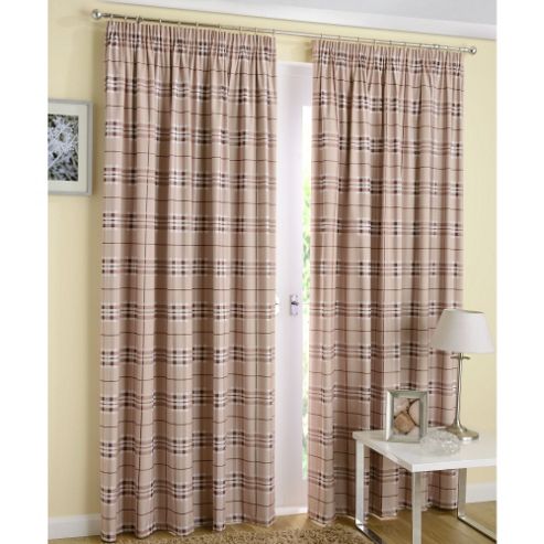 Image of Enhanced Living Edinburgh Latte Curtains 168x183cm