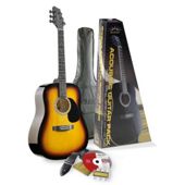 Rocket Dreadnought Acoustic Guitar Pack In Sunburst