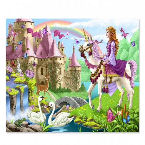 Image of Melissa & Doug Fairy Tale Castle Princess Kids Floor Puzzle (48 Pieces)