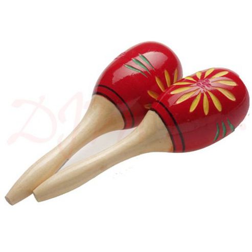 Image of Stagg Red Pair Of Wooden Oval Maracas