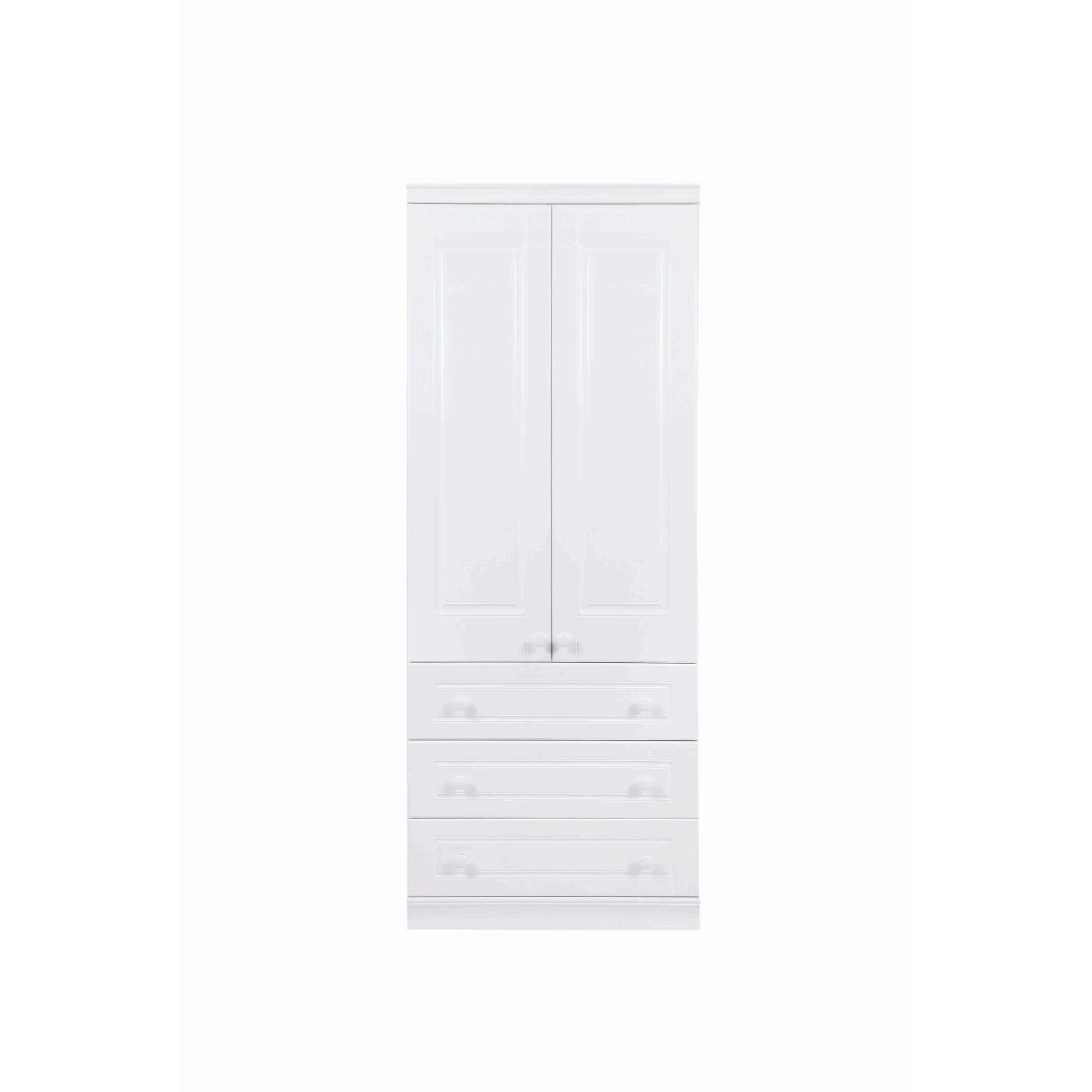 Caxton Henley 2 Door / 3 Drawer Combination Wardrobe in White at Tesco Direct