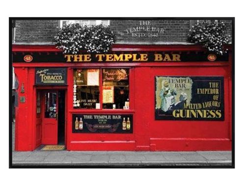 Image of Dublin Gloss Black Framed The Temple Bar Poster