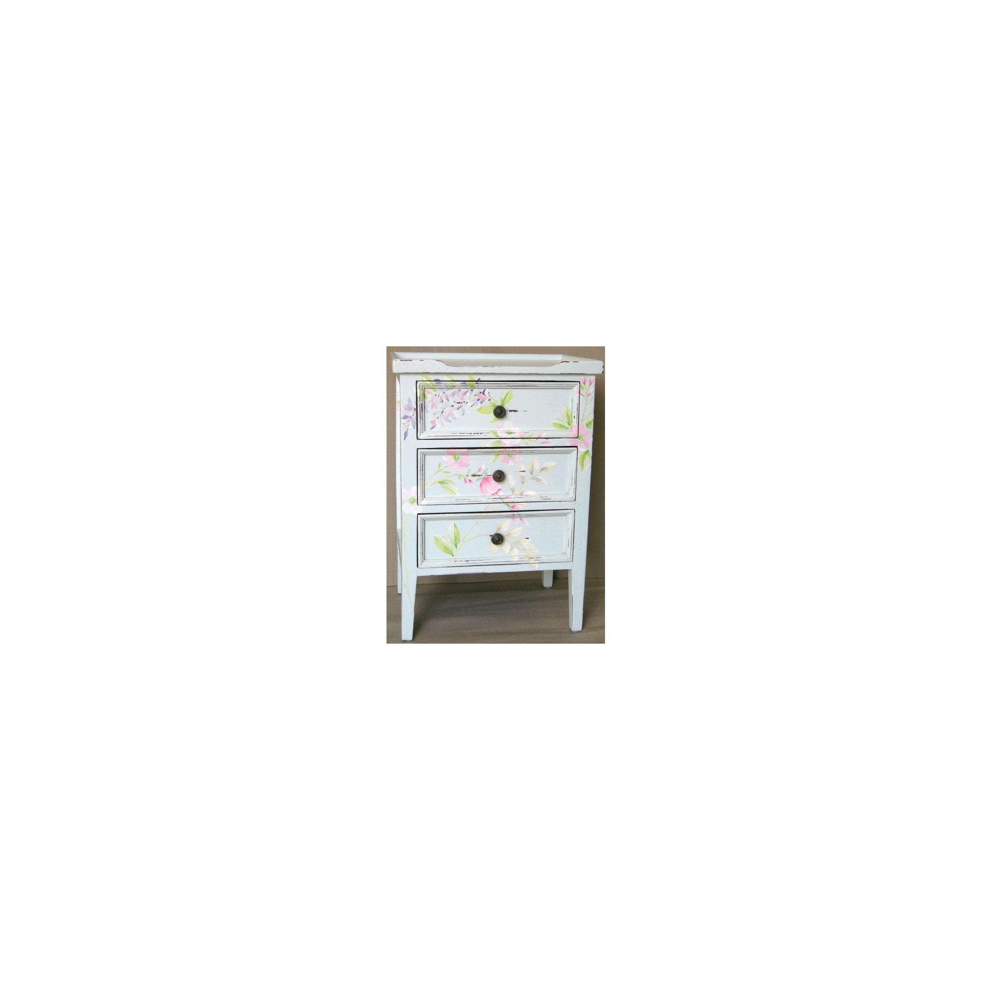 Lock stock and barrel Shell Eton 3 Drawer Side Table - Pastel Flowers at Tescos Direct