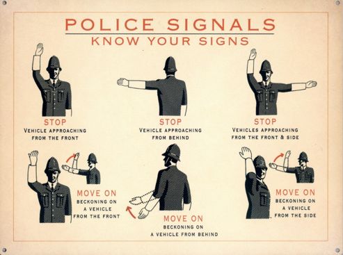 Image of Police Signals Know Your Signs Tin Sign
