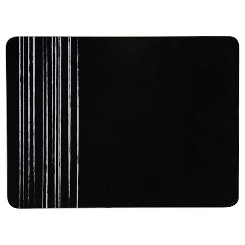 Image of Tesco Black White Stripe Placemat