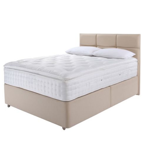 Image of Relyon Kingsize Divan Bed Set, natural Cashmere With Padded Top