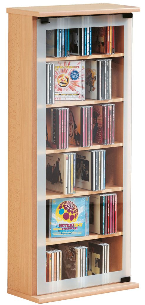 Image of Vcm Classic Cd / Dvd Storage Tower - Beech
