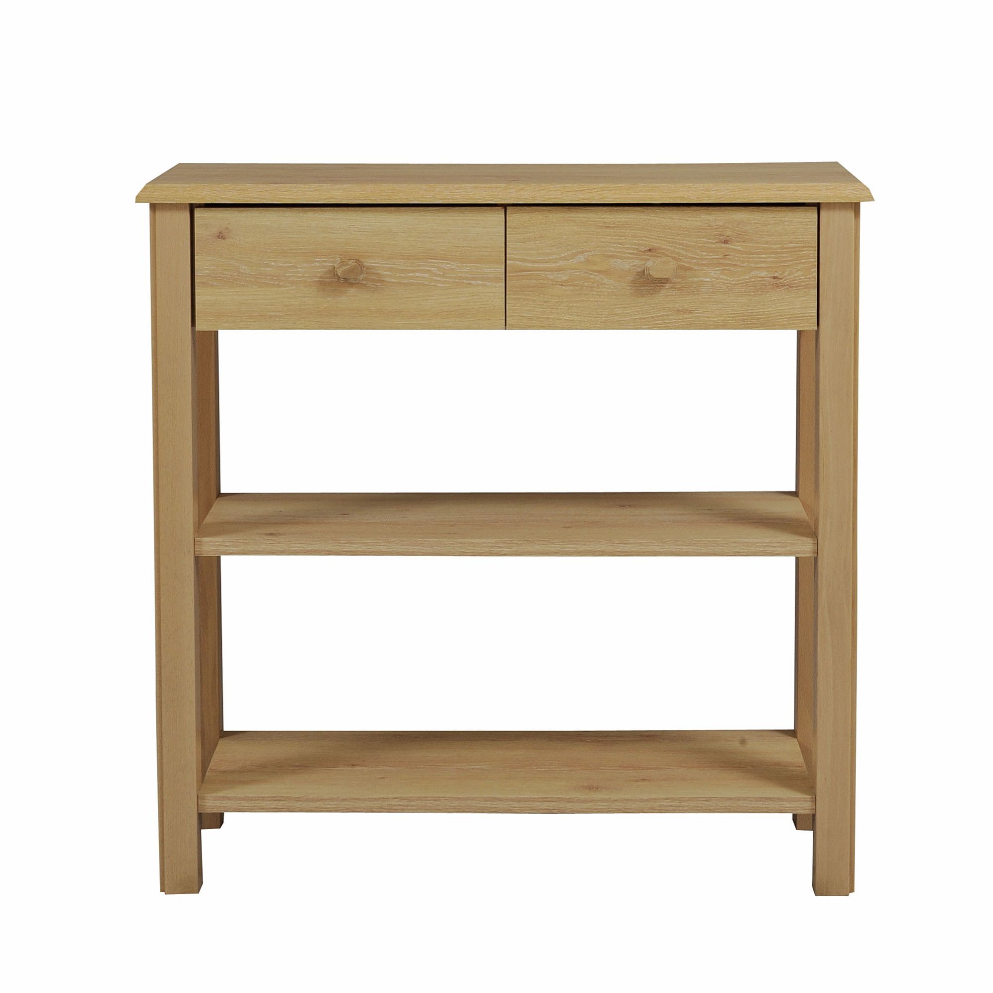 Caxton Driftwood Console Table in Limed Oak at Tescos Direct