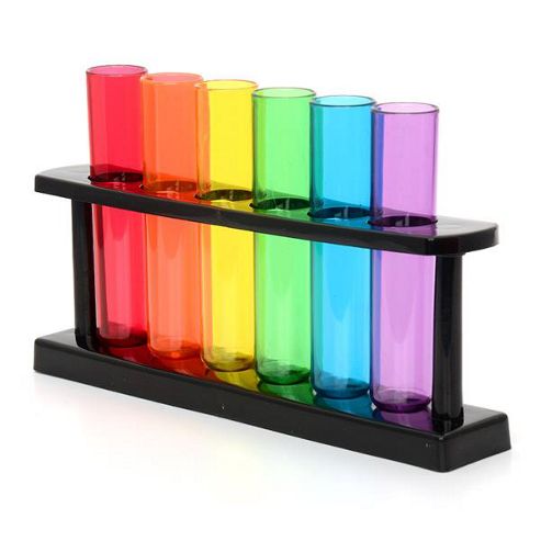 Image of Iggi Test Tube Shooters And Rack - Set Of 6