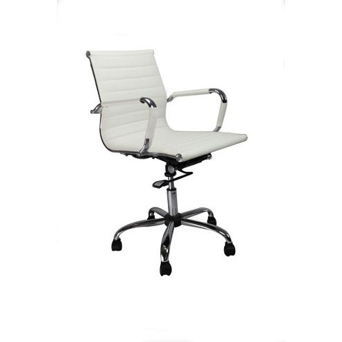 Image of Eliza Tinsley Leather Effect Executive Chair With Chrome Base