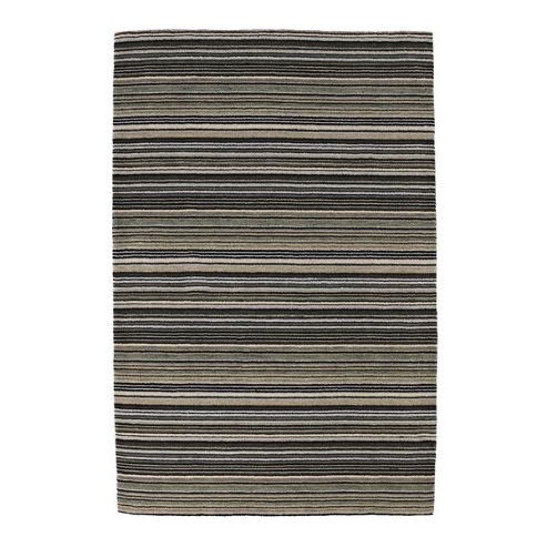 Image of Think Rugs Oxford Black/grey Loom Knotted Rug - 120 Cm X 180 Cm (3 Ft 11 In X 5 Ft 11 In)