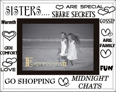 Image of Sixtrees Moments Bevelled Glass Sisters Photo Frame