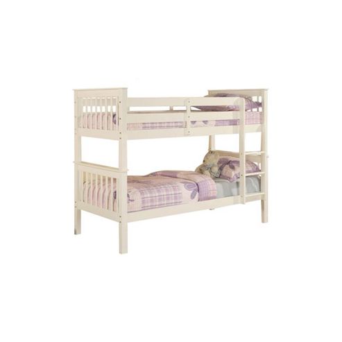 Image of Home Etc Pandora Pavo Single Bunk Bed Frame In White