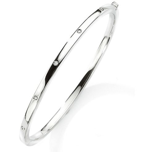 ... 9ct White Gold - Diamond - Bangle from our Bangles range - Tesco