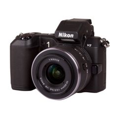 DS Nikon 1 V2 Mirrorless System Camera White 10-30mm, 30-110mm Lenses 14MP 3.0 LCD