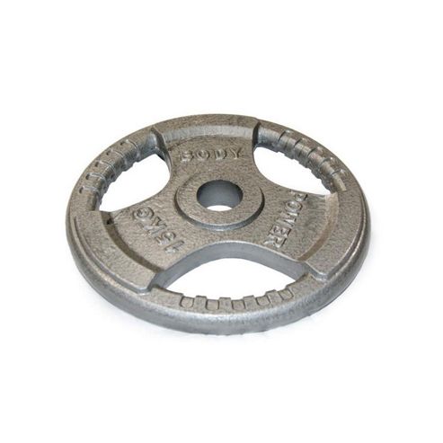 Image of Body Power Tri-grip Cast Iron Olympic Discs - 15kg (x2)