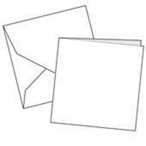 Image of Cards Single Fold Square (144 X 144 Mm) White 100 Pk