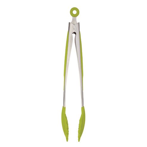Image of Kitchencraft Colourworks Silicone Kitchen Tongs, Green