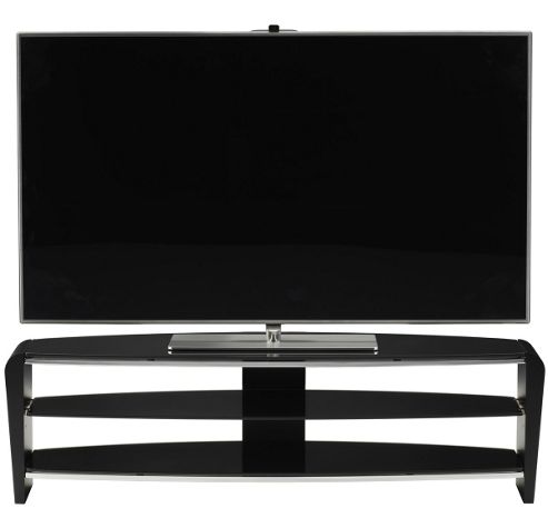 Image of Alphason Francium Frn1400/3blk/bk Black Tv Stand For Up To 65 Inch Tvs