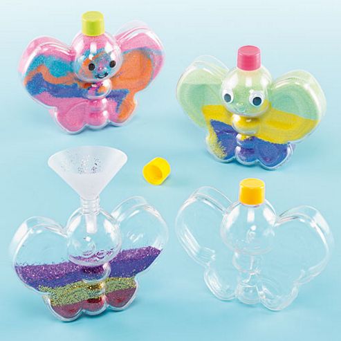 Image of Butterfly Sand Art Bottles (pack Of 4)