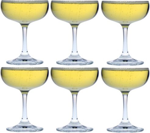 Image of Champagne Saucers - Colour Retail Gift Box Of 6 - 180ml / 6.25oz