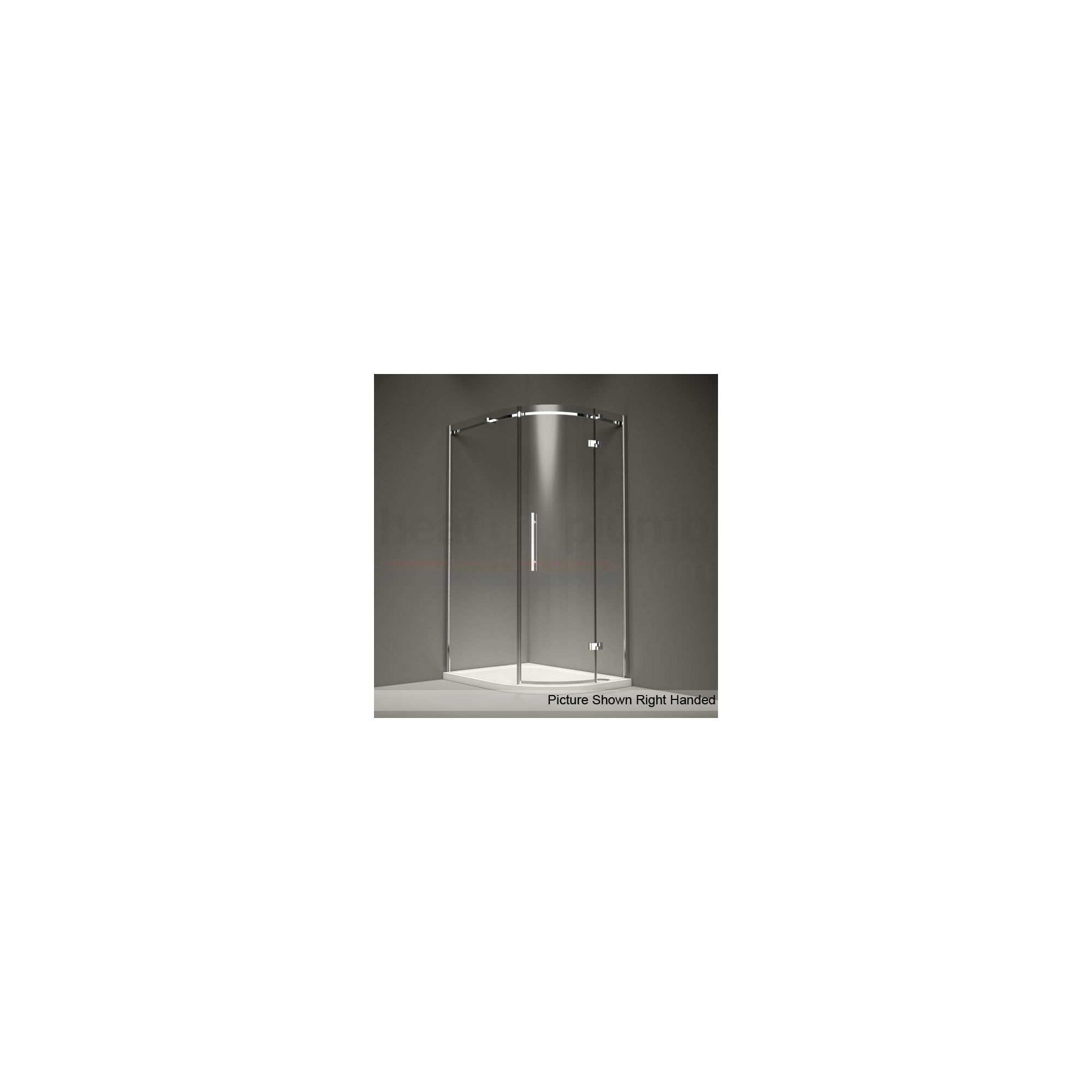 Merlyn Series 9 Hinged Door Offset Quadrant Shower Enclosure, 1000mm x 800mm, Low Profile Tray, 8mm Glass at Tesco Direct