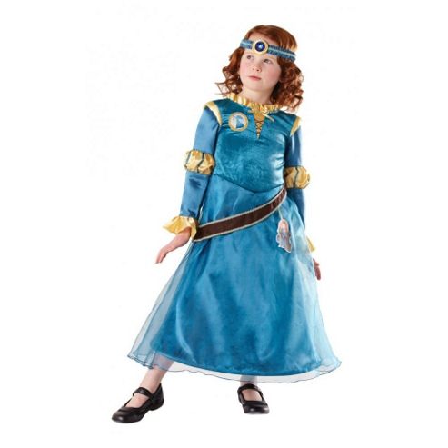 Image of Rubies Fancy Dress Costume - Disney - Merida (brave) Deluxe Costume - Child Uk Small