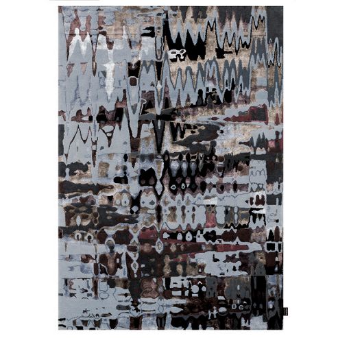 Image of Angelo Swing Dark Gray Knotted Rug - 240cm H X 170cm W (7 Ft 10.5 In X 5 Ft 7 In)