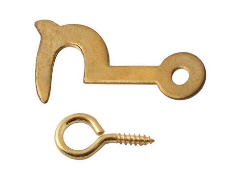 Image of Basic 1672 Side Hook + Eye Brass 32mm