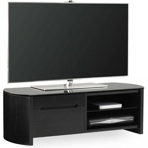 Image of Alphason Fw1100cb Black Oak Veneer Tv Stand