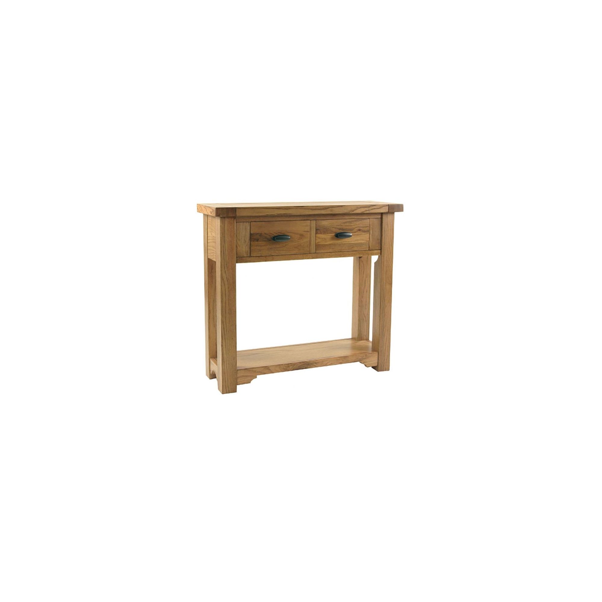 Kelburn Furniture Toulouse Small Console Table in Medium Oak Stain and Satin Lacquer at Tescos Direct