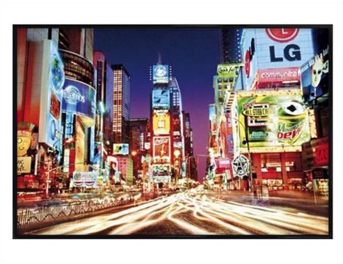 Image of Times Square, New York City, Usa Gloss Black Framed Colourful Night Life In Times Square Poster